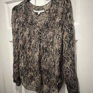 Veronica beard snakeskin blouse